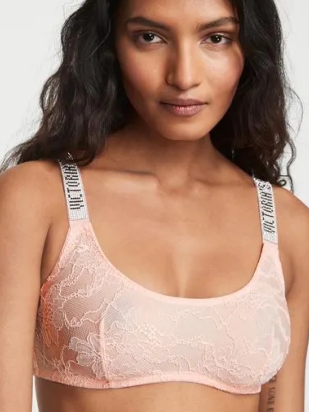 VICTORIA'S SECRET Bralette Shine Strap Scoop Pink